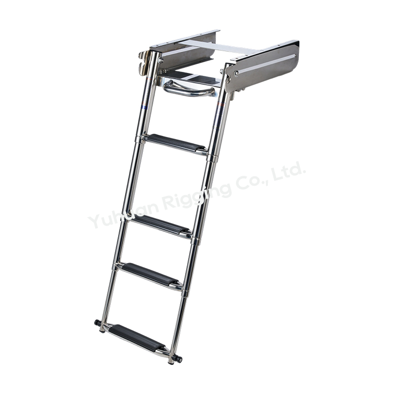 SS304 / SS316 3-4 Step Recessed Folding Boat Ladder