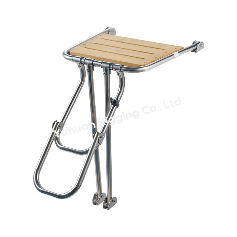 450 mm x 800 mm Teak Boat Swim Platform with SS316 Telescopic Ladder