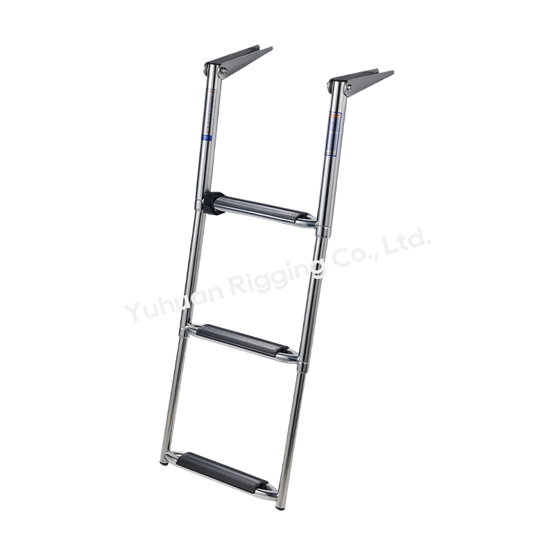 Marine SS316 4-5 Step Wide-Step Telescopic Ladder