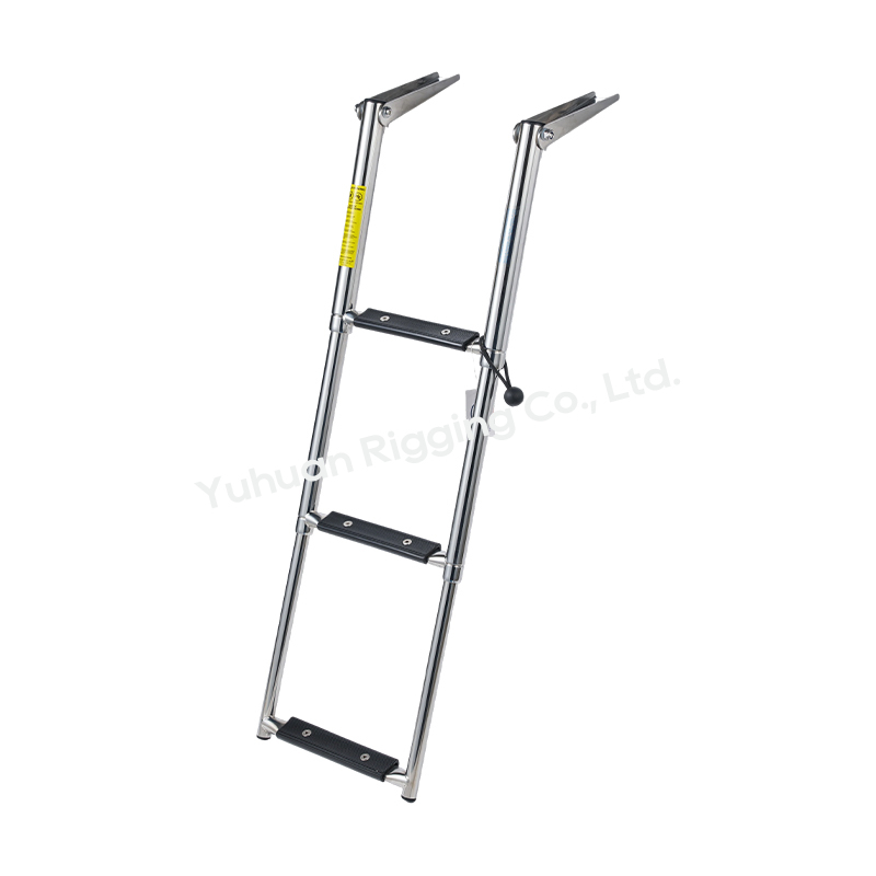 SS316 3-Step Telescopic Swim Ladder for Boats 254mm